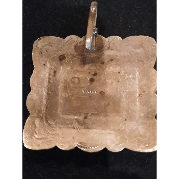 Vintage Alpaca Mexican Religious Pendant/Drop - Picture 3 of 6